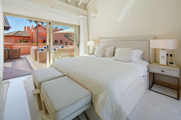 A beachfront penthouse designed around privacy and mediterranean living in La Morera, Marbella East