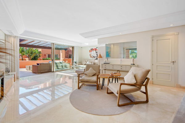 A beachfront penthouse designed around privacy and mediterranean living in La Morera, Marbella East