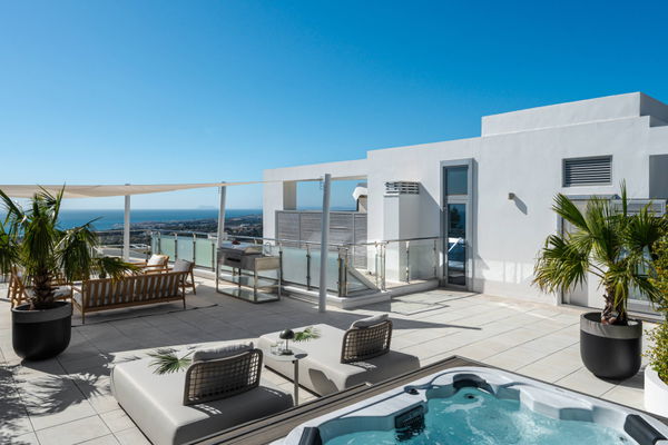 Contemporary four-bedroom property with private pool in an exclusive gated community, Sierra Blanca, Marbella
