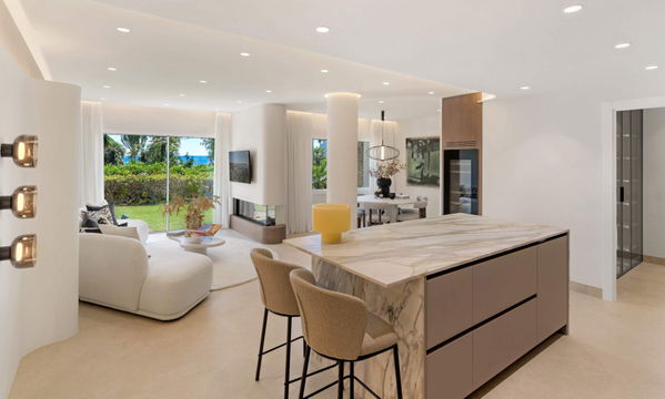Beachfront contemporary apartment with refined Mediterranean living in Estepona, New Golden Mile