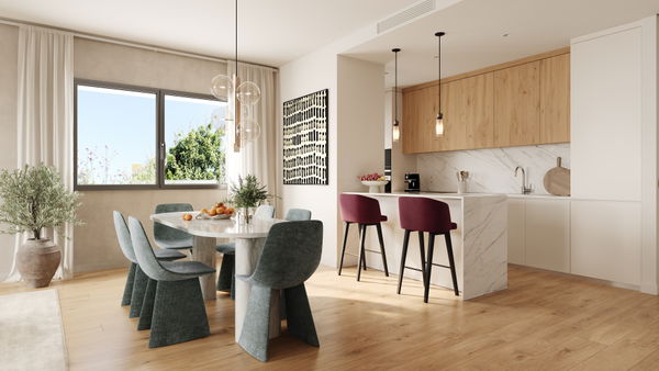 Refined ground floor apartment with private garden and terrace in Casares Costa, Málaga