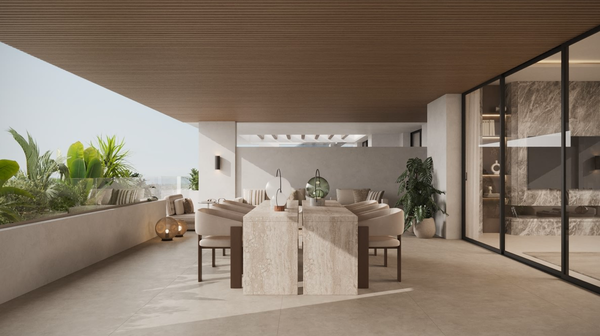Sophisticated penthouse with rooftop terrace and panoramic sea views in Estepona