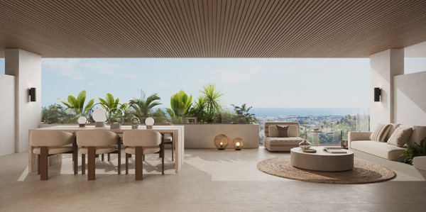 Sophisticated penthouse with rooftop terrace and panoramic sea views in Estepona