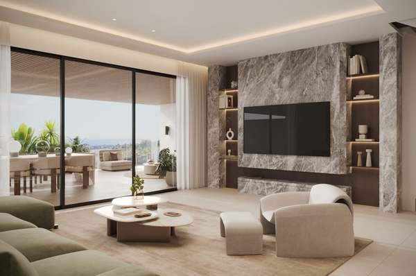 Sophisticated penthouse with rooftop terrace and panoramic sea views in Estepona