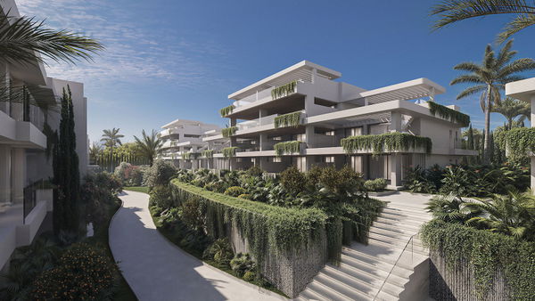 Elegant contemporary off plan apartment with private terrace in Estepona