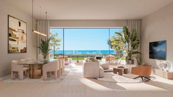 Exclusive beachfront penthouse with sea views and private solarium in Manilva, Málaga