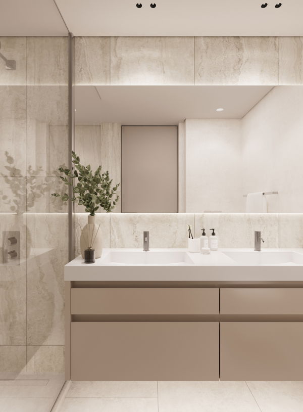 New luxury ground floor apartment with garden under construction on the new Golden Mile