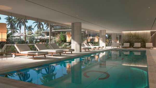 New luxury ground floor apartment with garden under construction on the new Golden Mile