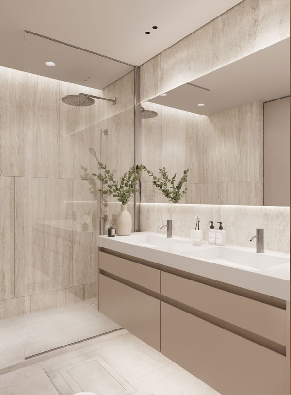 New luxury ground floor apartment with garden under construction on the new Golden Mile