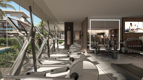 New luxury ground floor apartment with garden under construction on the new Golden Mile