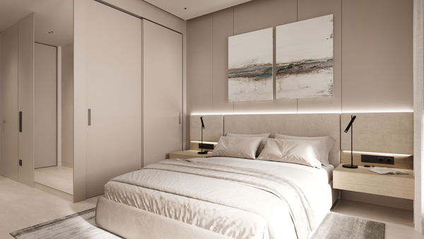 New luxury ground floor apartment with garden under construction on the new Golden Mile