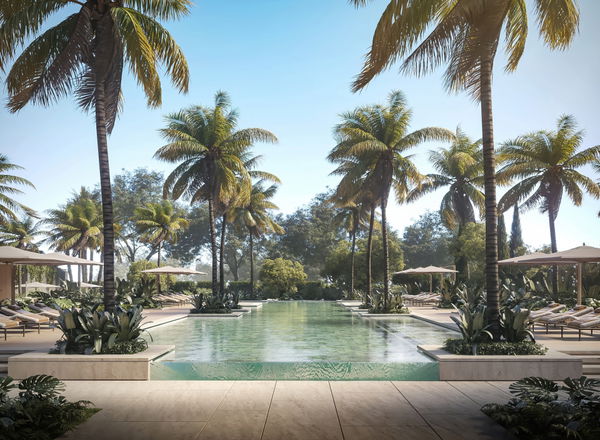 New luxury ground floor apartment with garden under construction on the new Golden Mile
