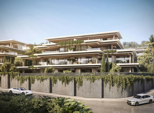 New luxury ground floor apartment with garden under construction on the new Golden Mile