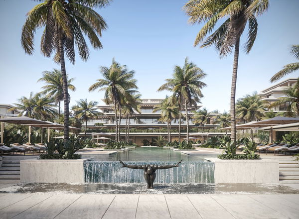 New luxury ground floor apartment with garden under construction on the new Golden Mile